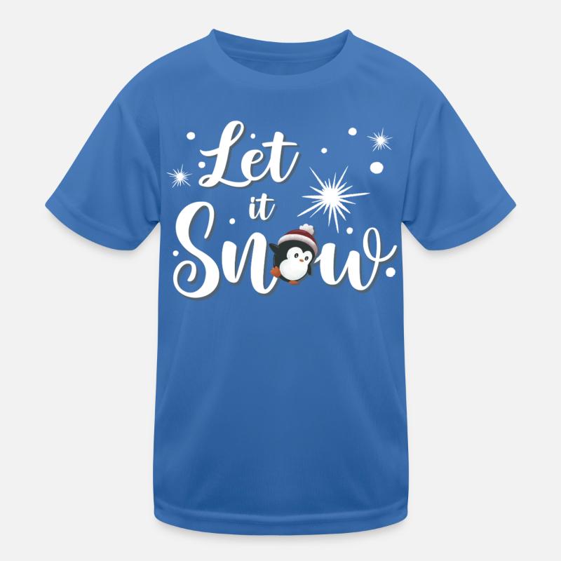 Let It Snow Pinguin Kinder Funktions-T-Shirt