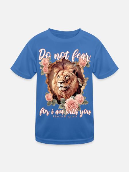 Löwe Bibelvers Christlich - Kinder Funktions-T-Shirt - Königsblau