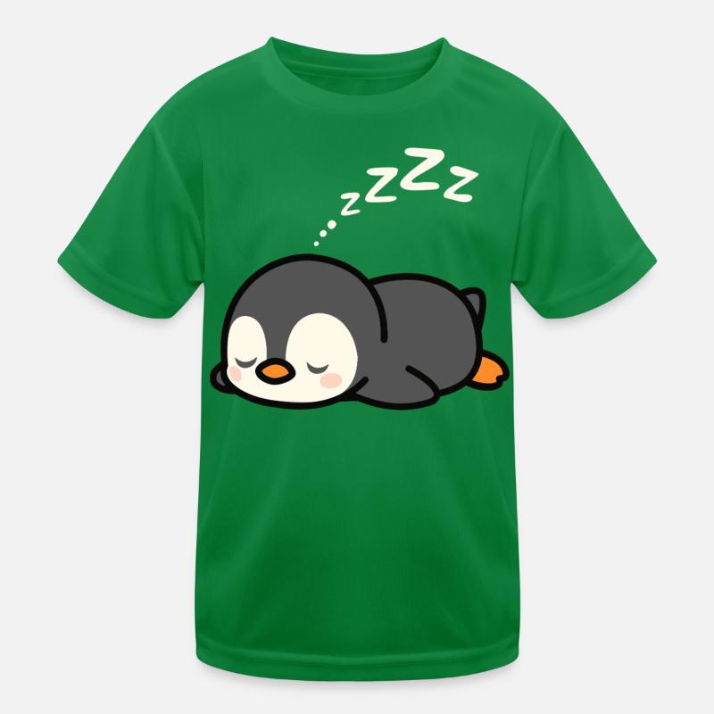 Süßes Pinguin-Nickerchen Kinder Funktions-T-Shirt