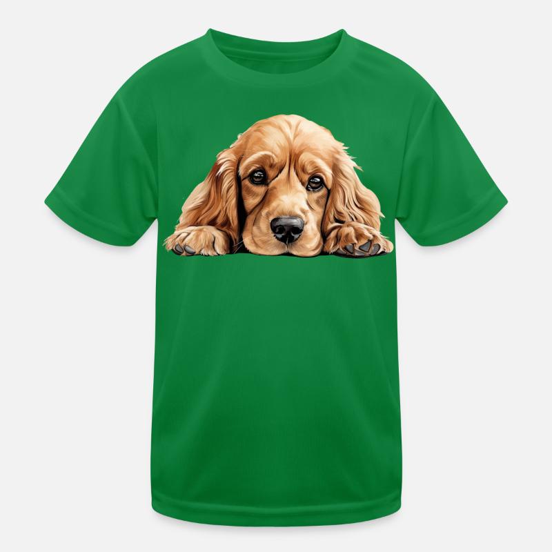 Cocker Spaniel Hund Kinder Funktions-T-Shirt