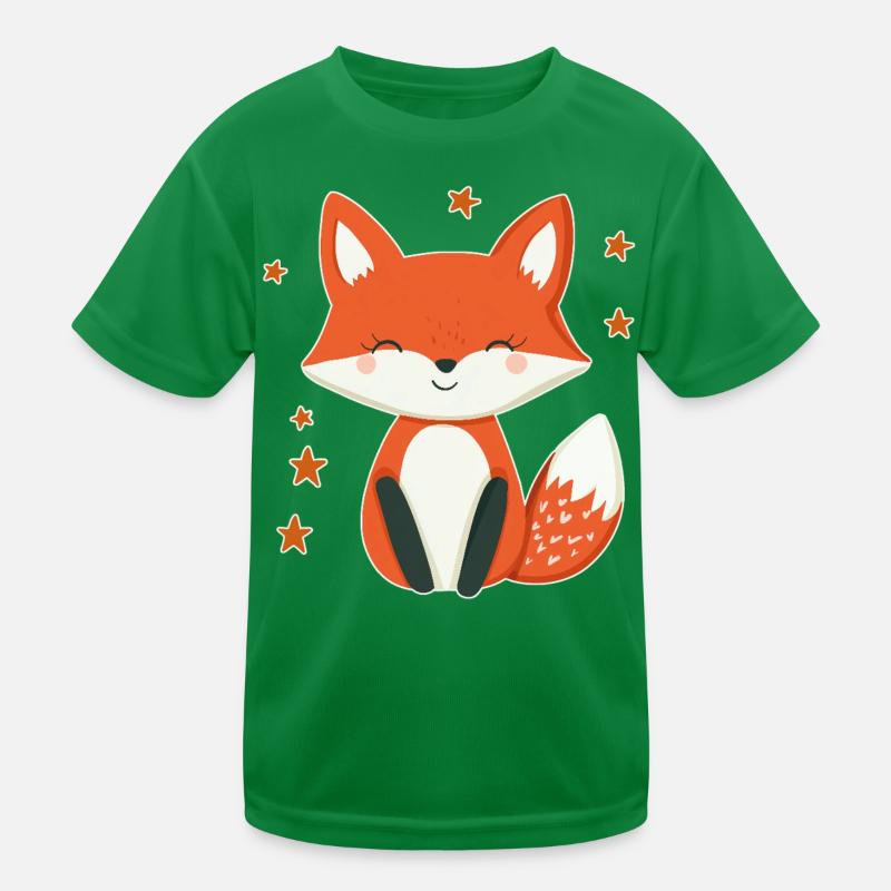 Fuchs und Sterne Kinder Funktions-T-Shirt