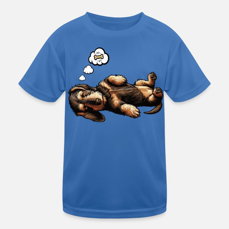 teckel teckel à poils durs propriétaire de teckel teckel T-shirt sport Enfant