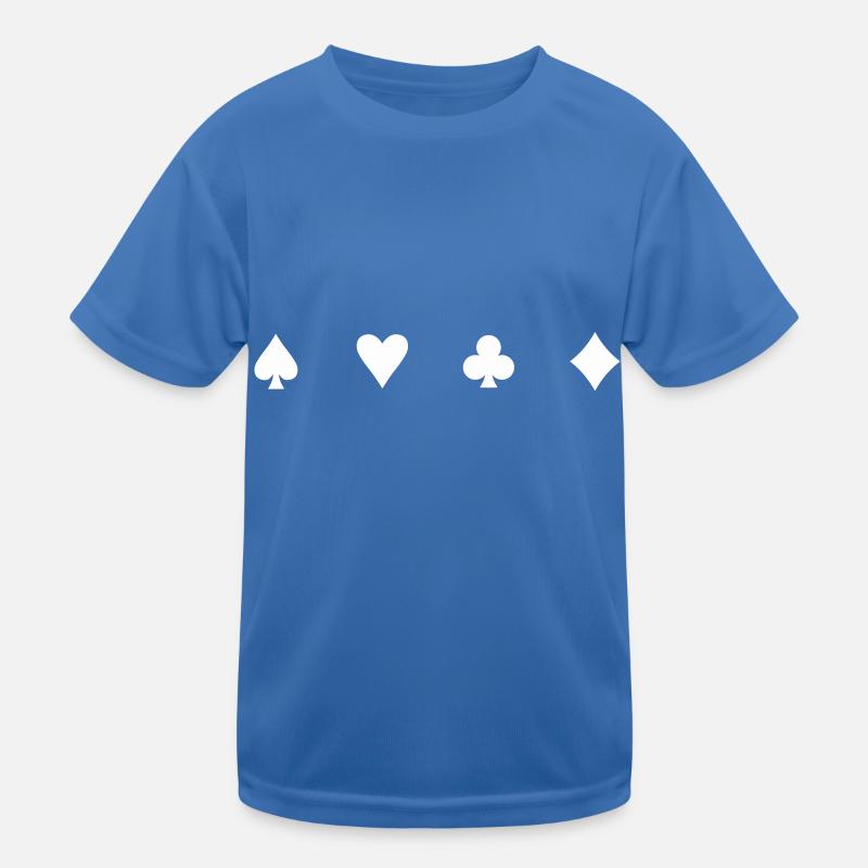 karten symbole - Kinder Funktions-T-Shirt - Königsblau