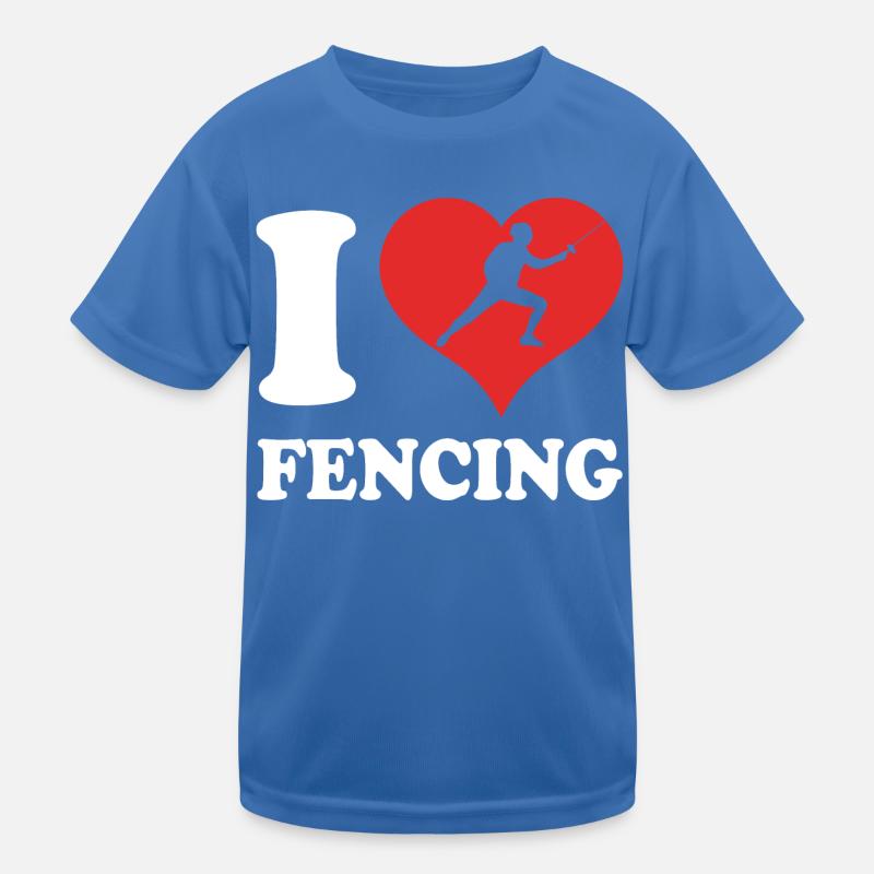 Fechten - Kinder Funktions-T-Shirt - Königsblau