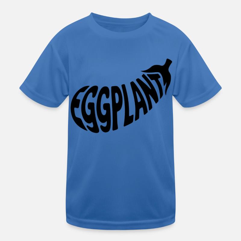 Eggplant - Cool Vegetable Logo Kids Functional T-Shirt