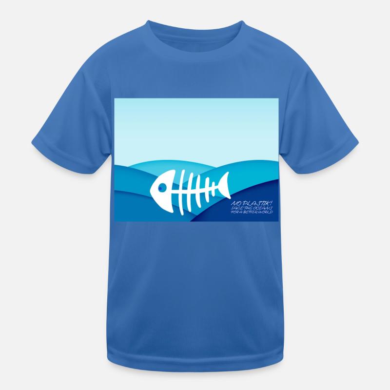 save the ocean - Kinder Funktions-T-Shirt - Königsblau