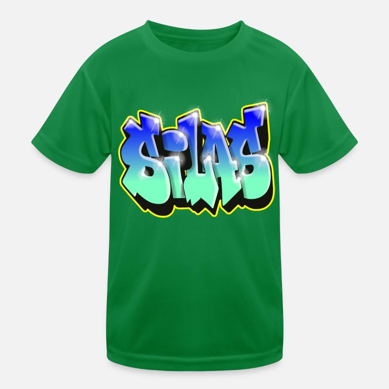 Graffiti SILAS BLEU CADEAU ANNIVERSAIRE NAISSANCE T-shirt sport Enfant