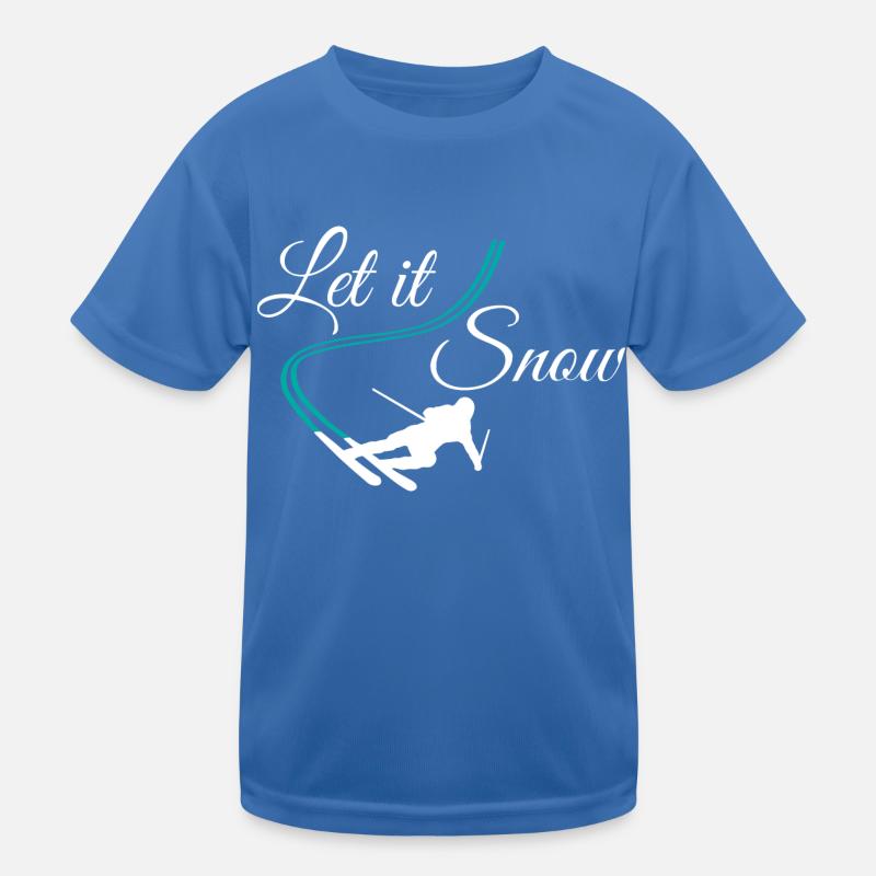 Let It Snow Skier Kids Functional T-Shirt
