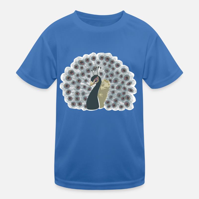 Peacock with wheel Kids Functional T-Shirt