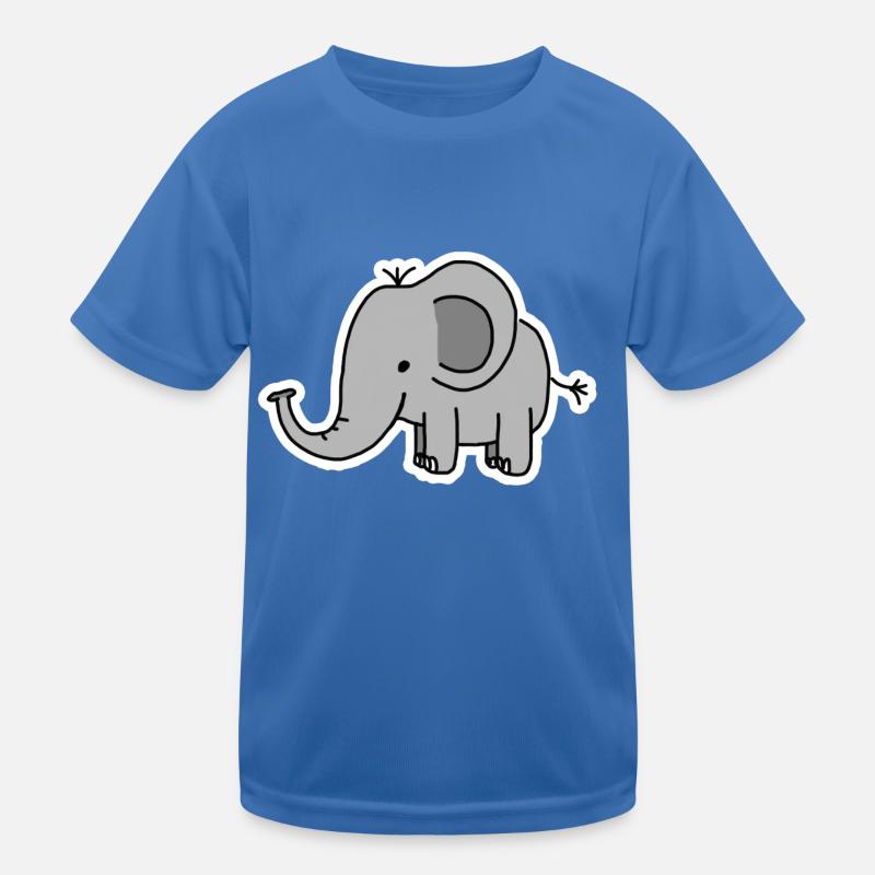 Elefant - Kinder Funktions-T-Shirt - Königsblau