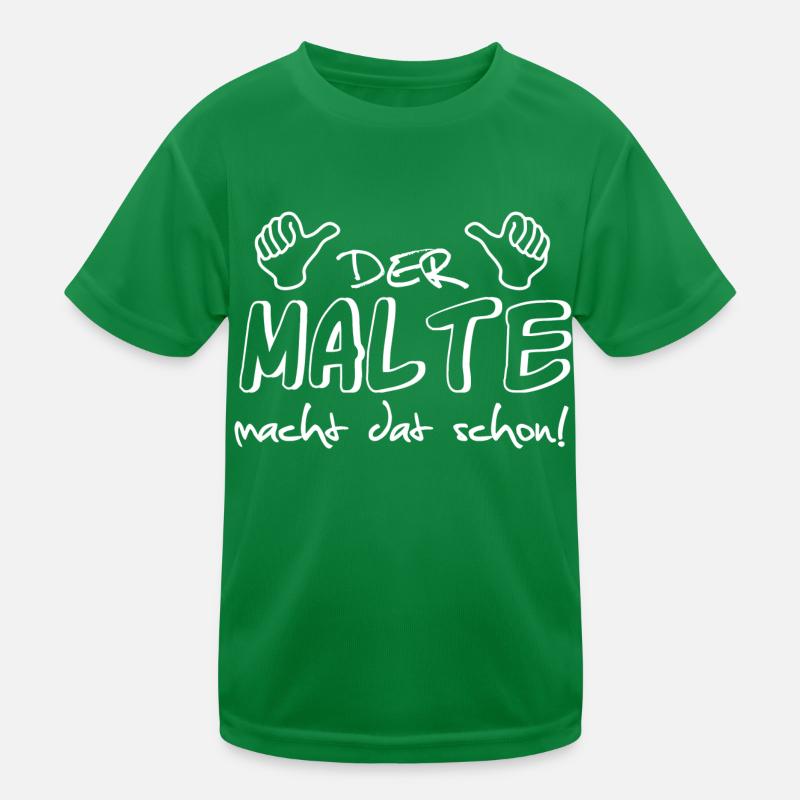 malte Kinder Funktions-T-Shirt
