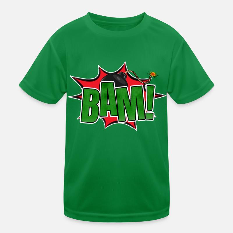 Bam! Comic Stil Graffiti Schriftzug Kinder Funktions-T-Shirt