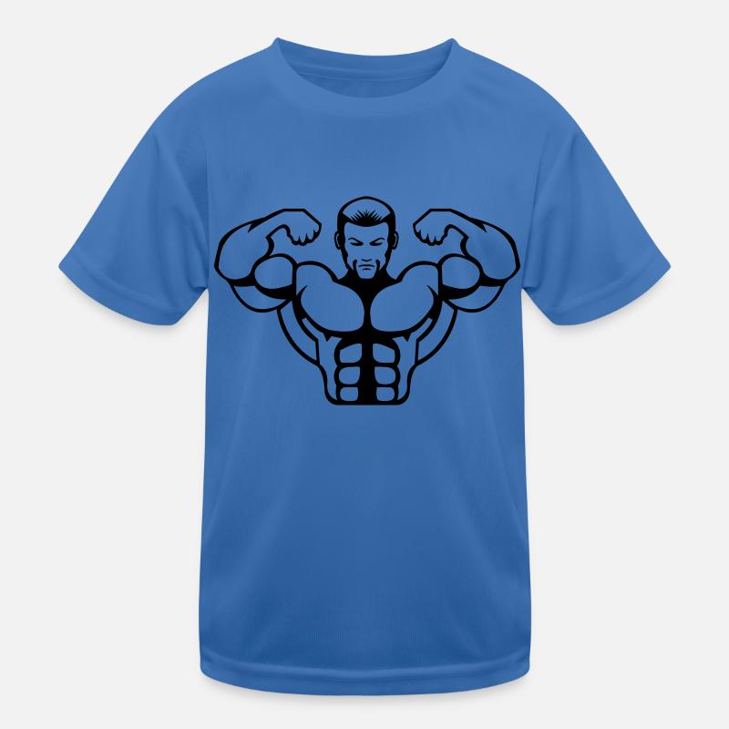 bodybuilder Kinder Funktions-T-Shirt