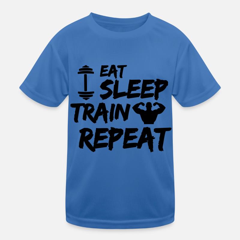 manger dormir train répéter T-shirt sport Enfant
