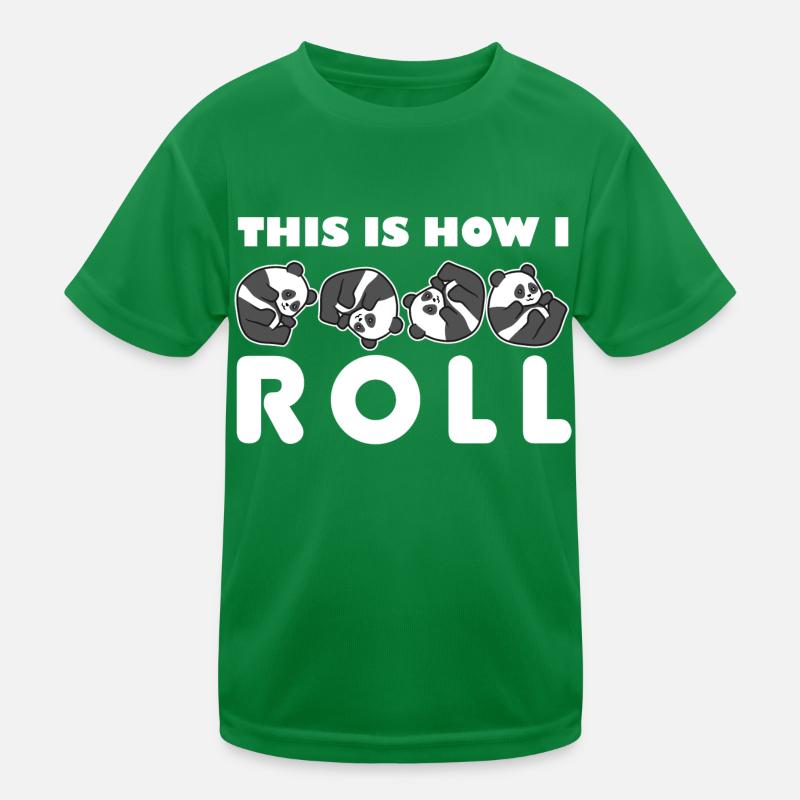Panda Bär Rollen So Rolle Ich I Geschenk Kinder Funktions-T-Shirt