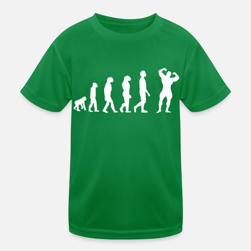 Bodybuilding Evolution Kinder Funktions-T-Shirt