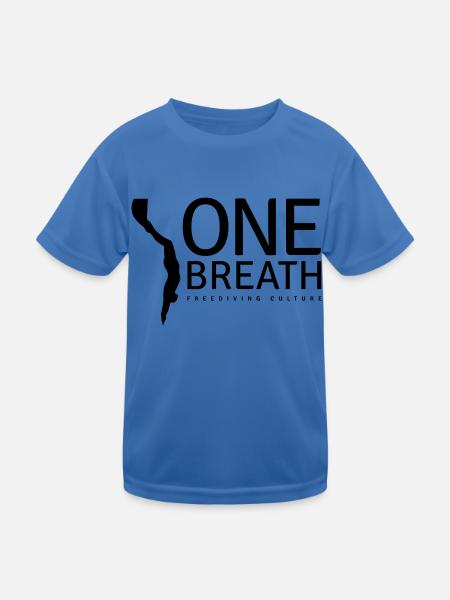 One Breath (custom color) Freediving Culture - Kids Functional T-Shirt - royal blue - Front