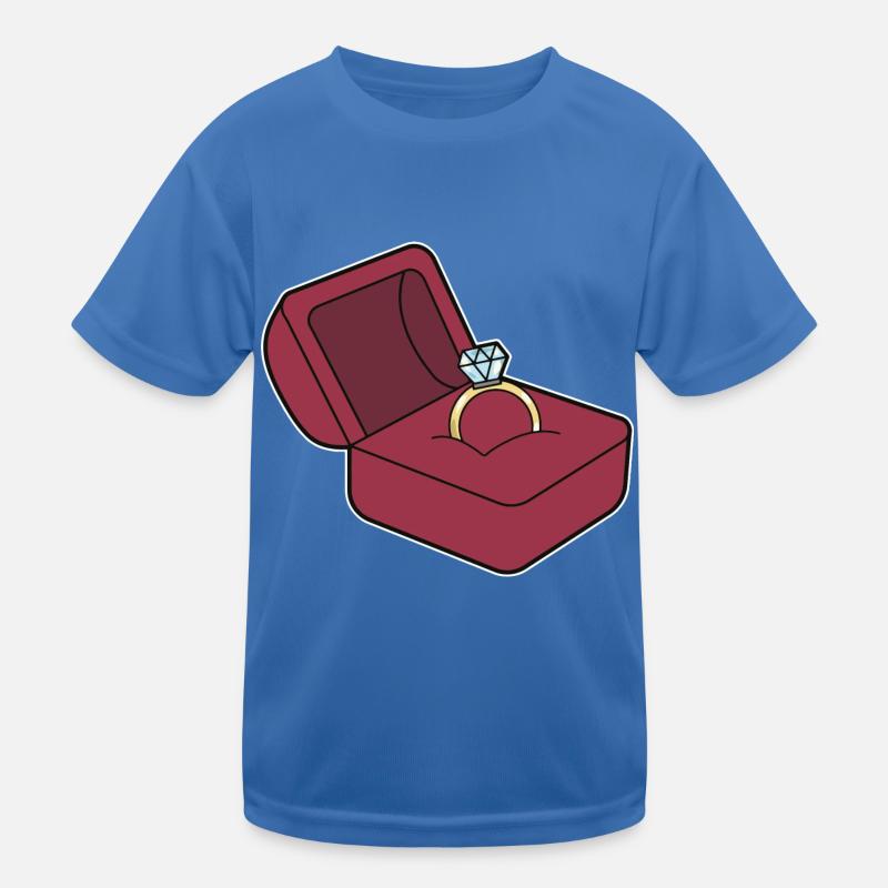 Wedding ring marriage proposal Kids Functional T-Shirt