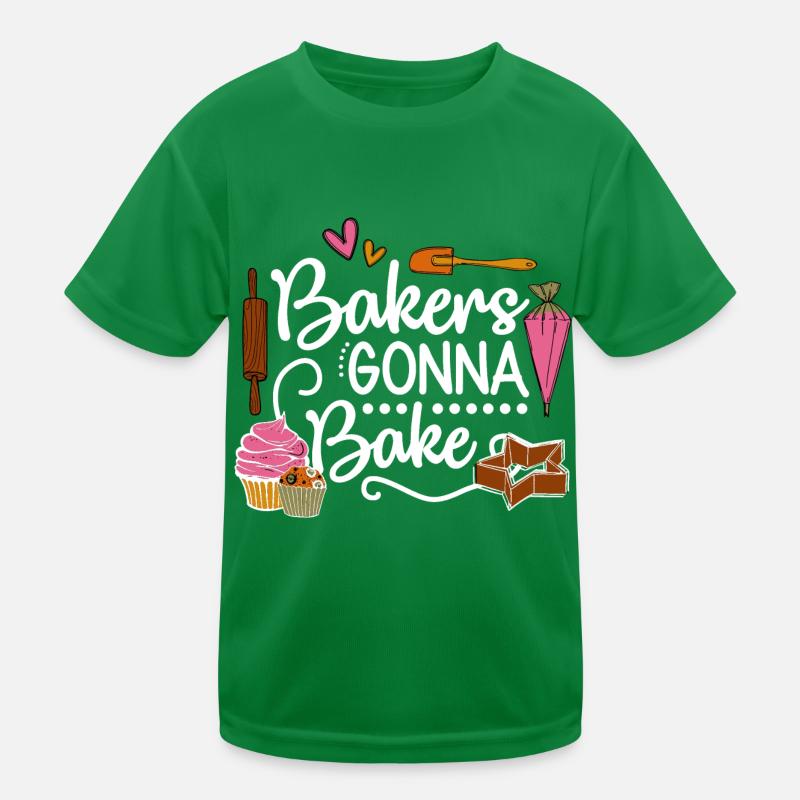 Baking Baker Baker Bakery Confectionery Cake Kids Functional T-Shirt