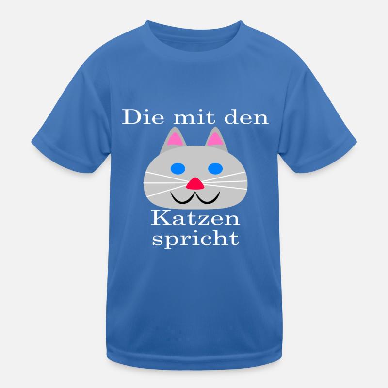 Die mit den Katzen spricht Kinder Funktions-T-Shirt