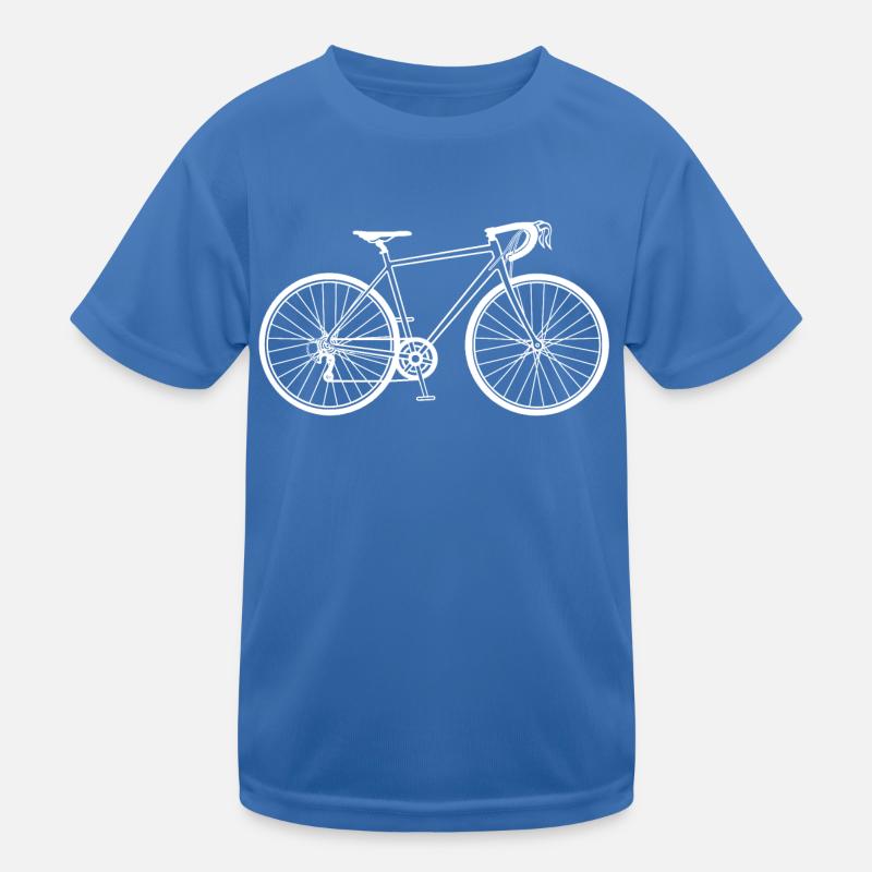 Fahrrad, weiss Kinder Funktions-T-Shirt