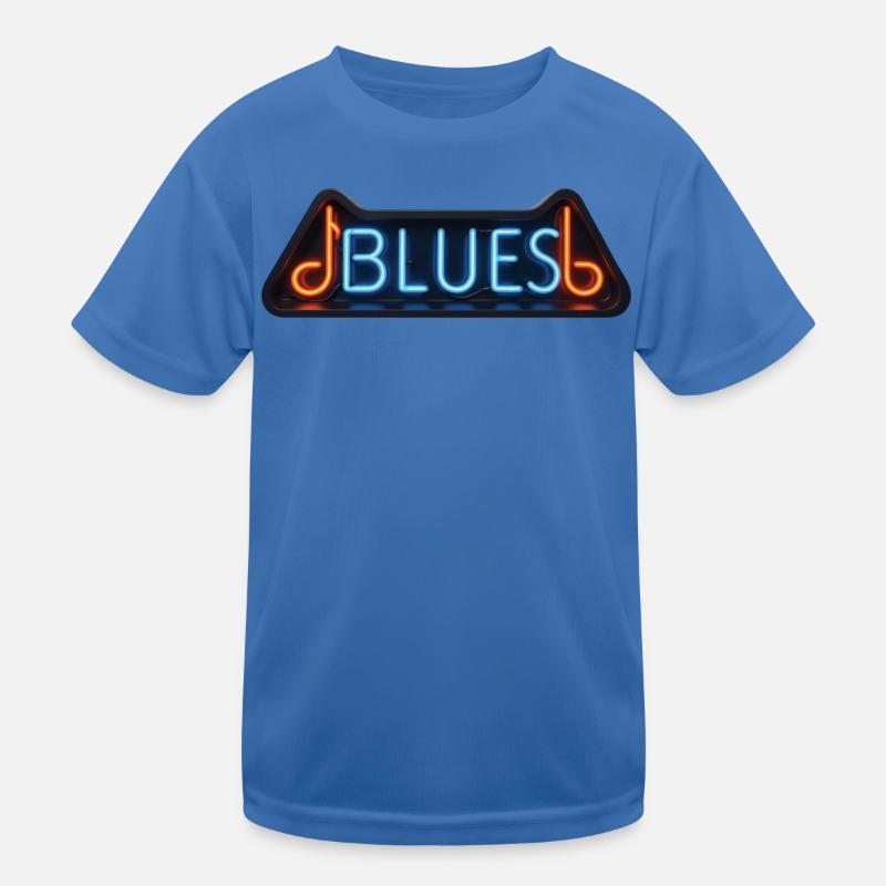 BLUES NEON – Klangbild Kinder Funktions-T-Shirt