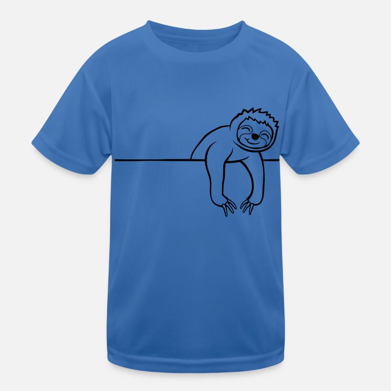 Comic Sloth Wall Kids Functional T-Shirt