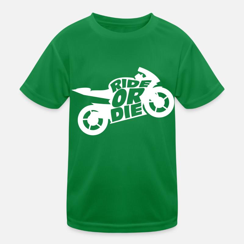 Reiten oder sterben Kinder Funktions-T-Shirt