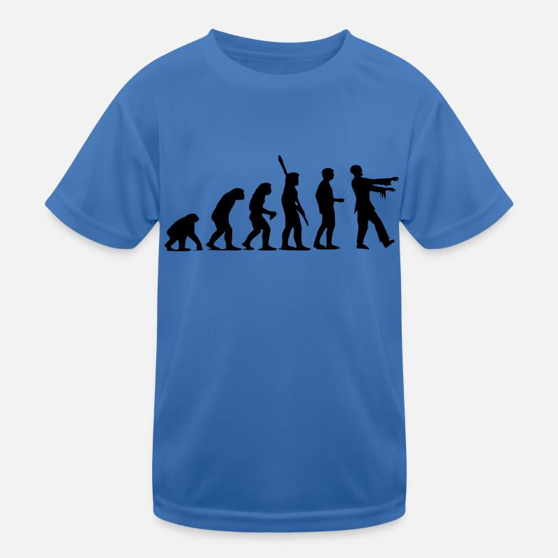 Zombie Evolution (einfarbig) - Kinder Funktions-T-Shirt - Königsblau