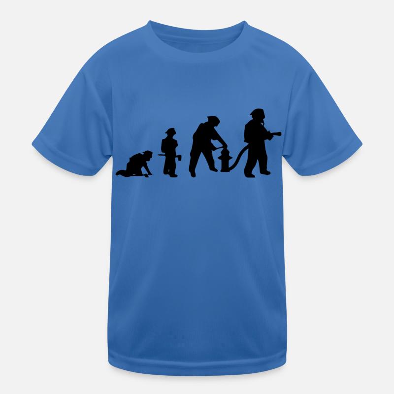Evolution des Feuerwehrmanns Kinder Funktions-T-Shirt