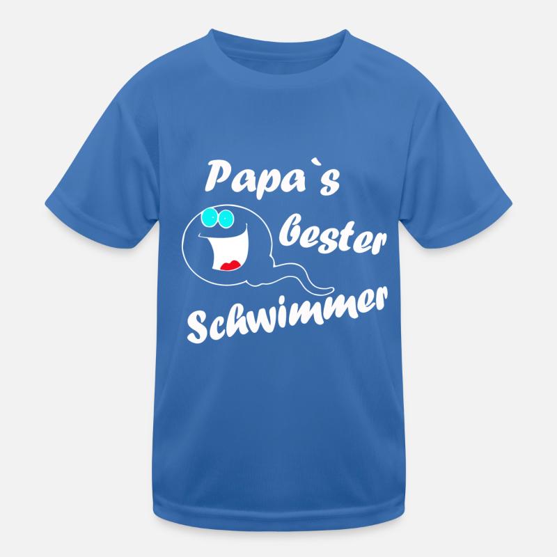 Papas bester Schwimmer Kinder Funktions-T-Shirt
