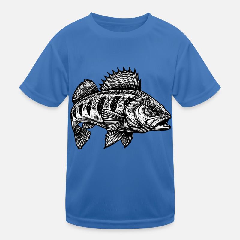 Flussbarsch Kinder Funktions-T-Shirt
