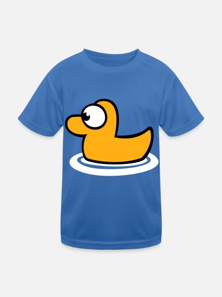 Rubber Duck Rubber Duck Water Bird Cute Cute - Kids Functional T-Shirt - royal blue - Front