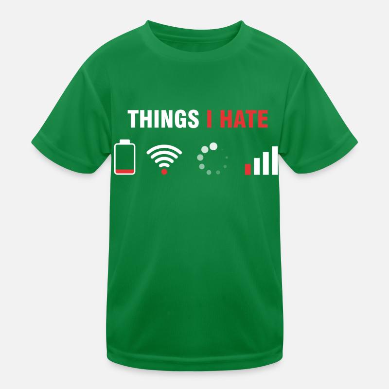 Things I hate - Humor Gamer & Programmer Kids Functional T-Shirt