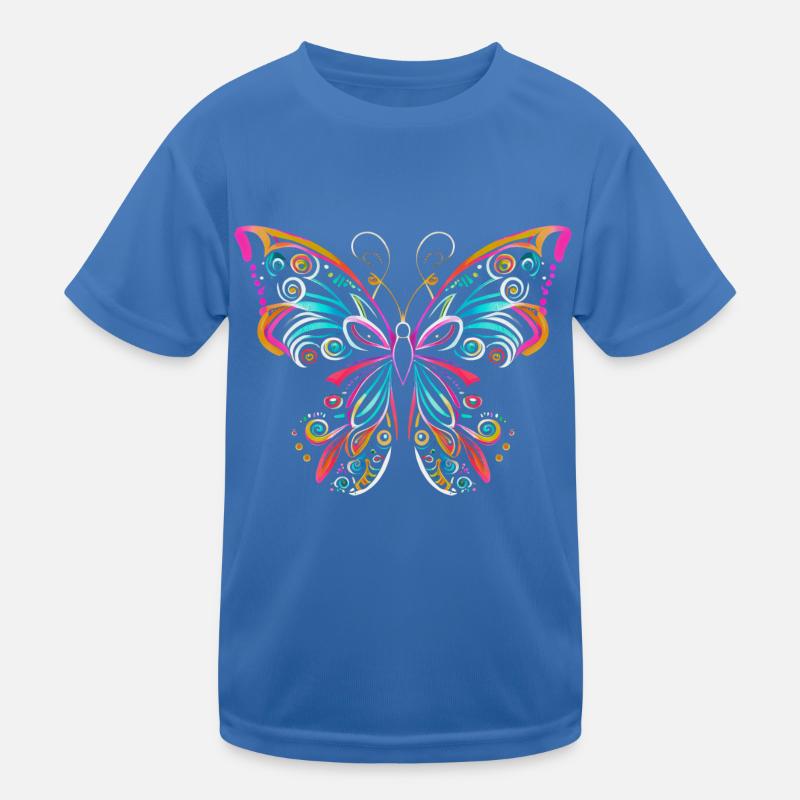 BUNTER SCHMETTERLING Kinder Funktions-T-Shirt