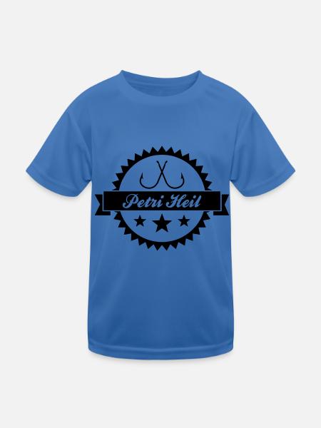 Petri Heil - Kinder Funktions-T-Shirt - Königsblau - Vorne