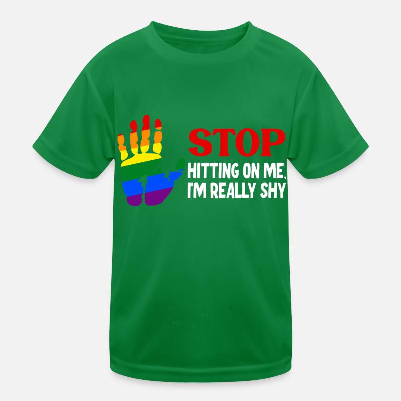 Stop dredging me, I'm shy Kids Functional T-Shirt