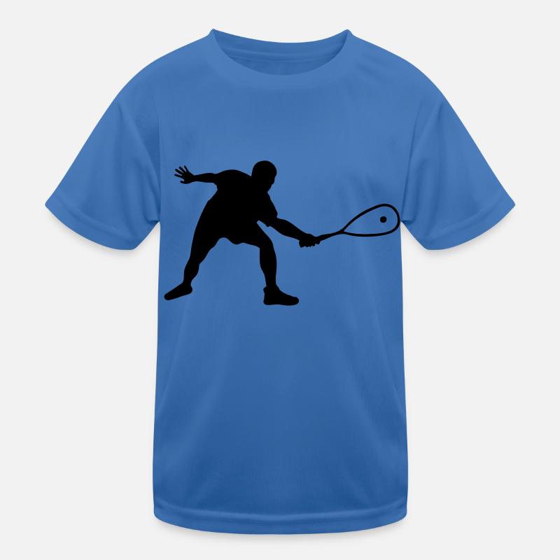 squash player vector drawing Kids Functional T-Shirt