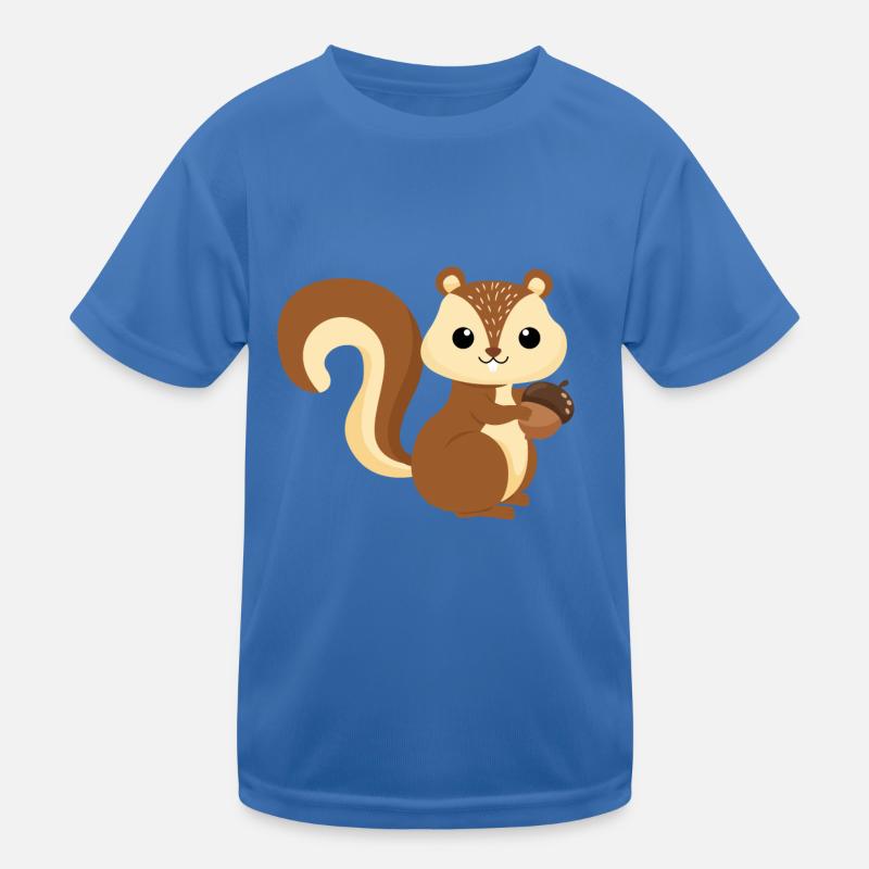 Eichhörnchen - Kinder Funktions-T-Shirt - Königsblau