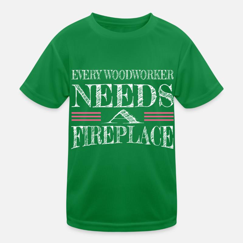 funny woodworking daddesign Kids Functional T-Shirt