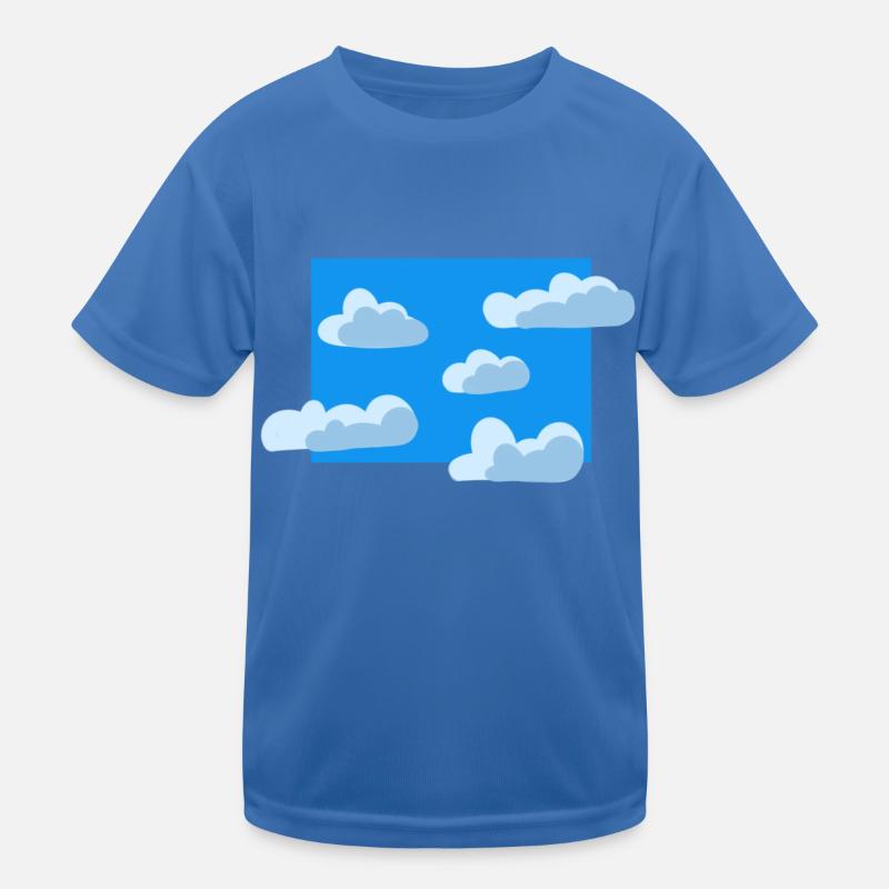 Blauer Wolkenhimmel Kinder Funktions-T-Shirt