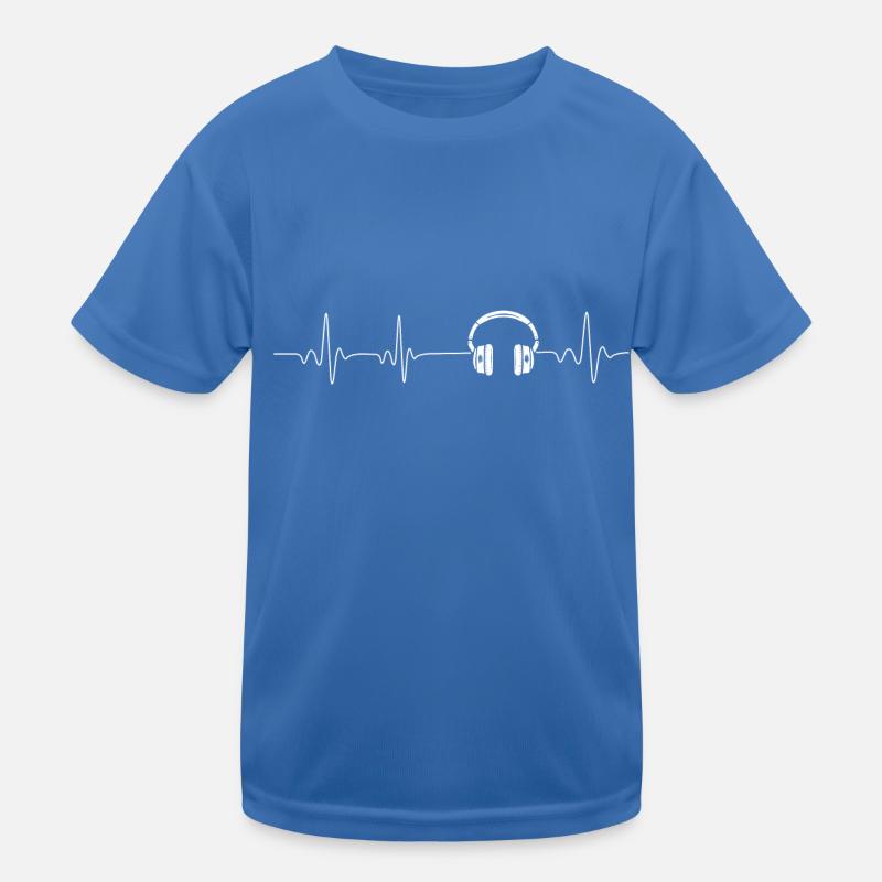 Herzschlag Kopfhörer Kinder Funktions-T-Shirt