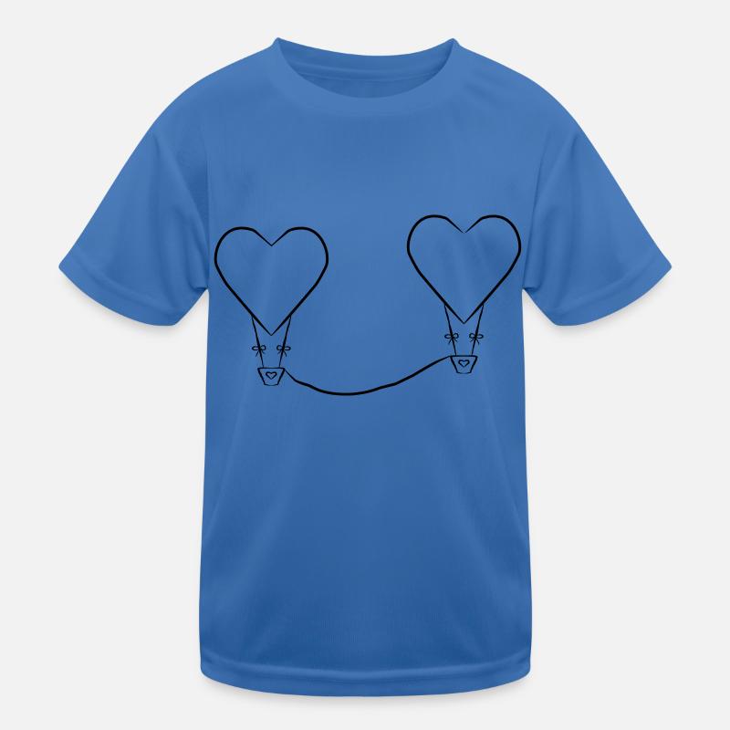Ballon mit Herzen Kinder Funktions-T-Shirt