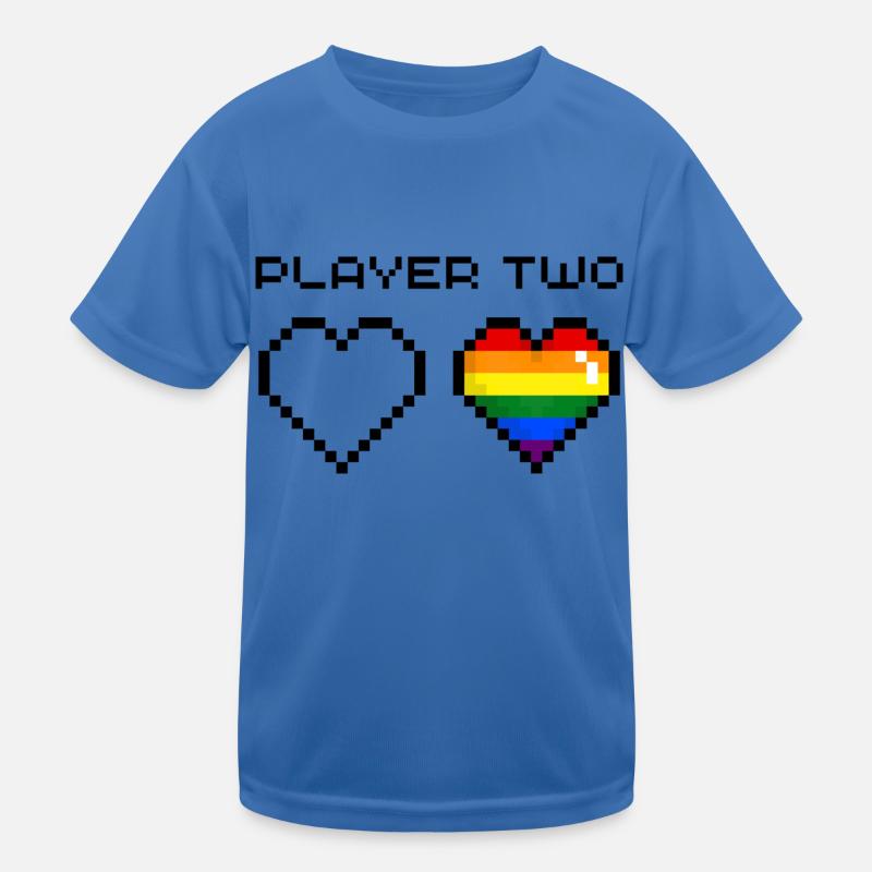Player Two Rainbow Kids Functional T-Shirt