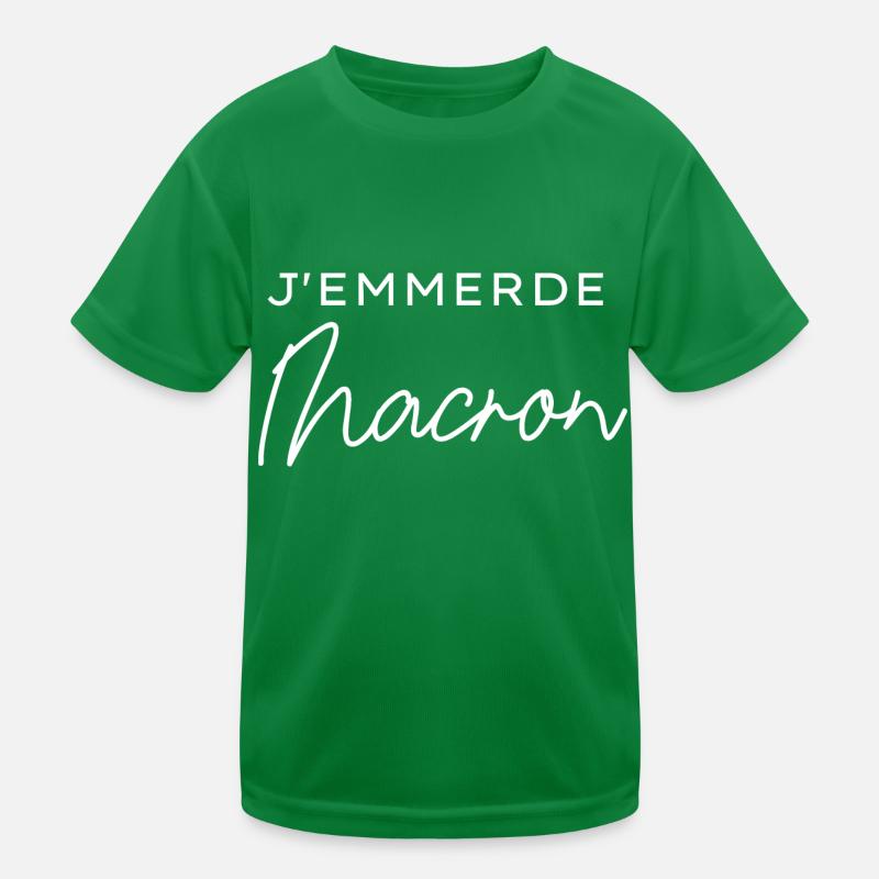 J'emm*rde Macron (blanc) T-shirt sport Enfant