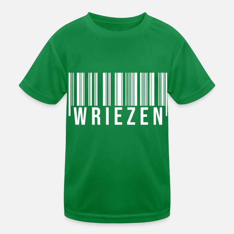 Wriezen Strichcode Kinder Funktions-T-Shirt