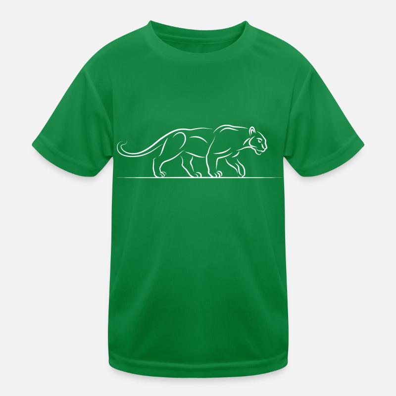 Illustration de panthère en blanc T-shirt sport Enfant