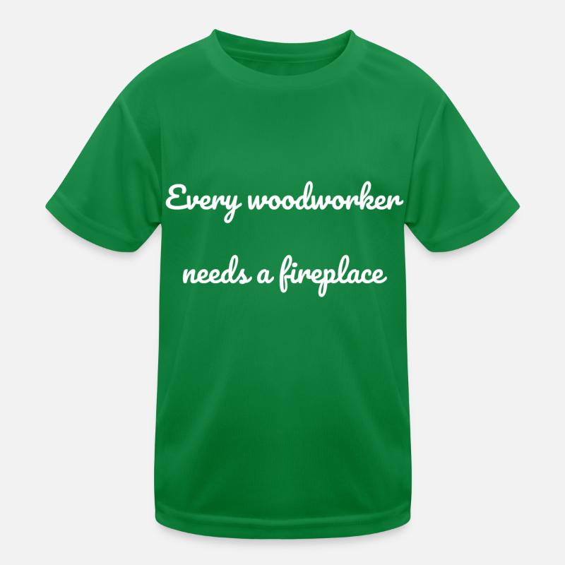 happy lumberjack funny carpenter Kinder Funktions-T-Shirt