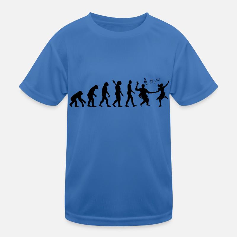 Darwin Evolution to Swing - Schwarz - Kinder Funktions-T-Shirt - Königsblau