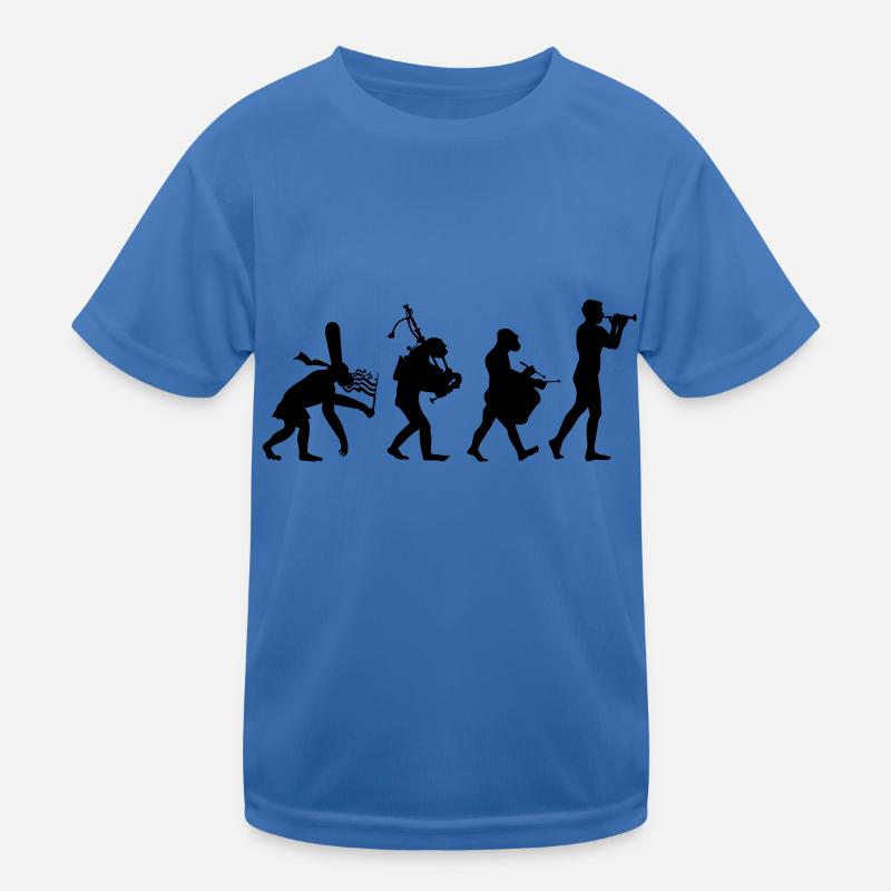 évolution bombarde 2 bagad - T-shirt sport Enfant - bleu roi